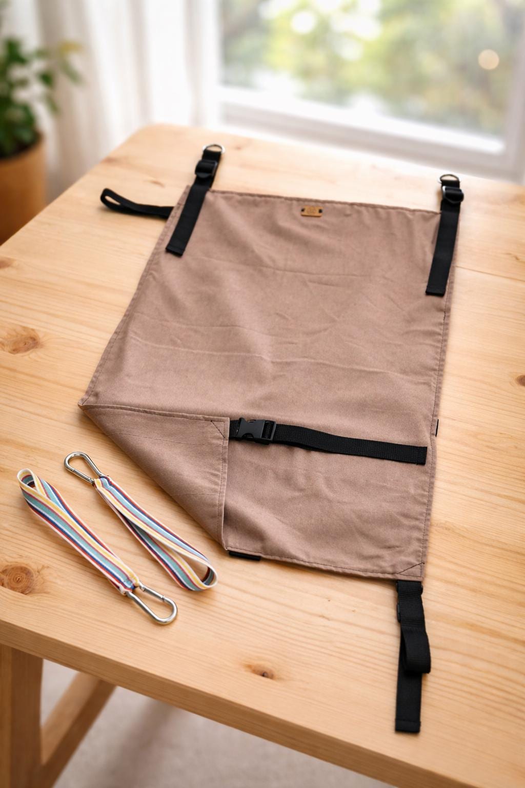 Asiento auxiliar para carrito bebé | Universal stroller toddler seat | Hamaca para viaje | Handmade  | Brown