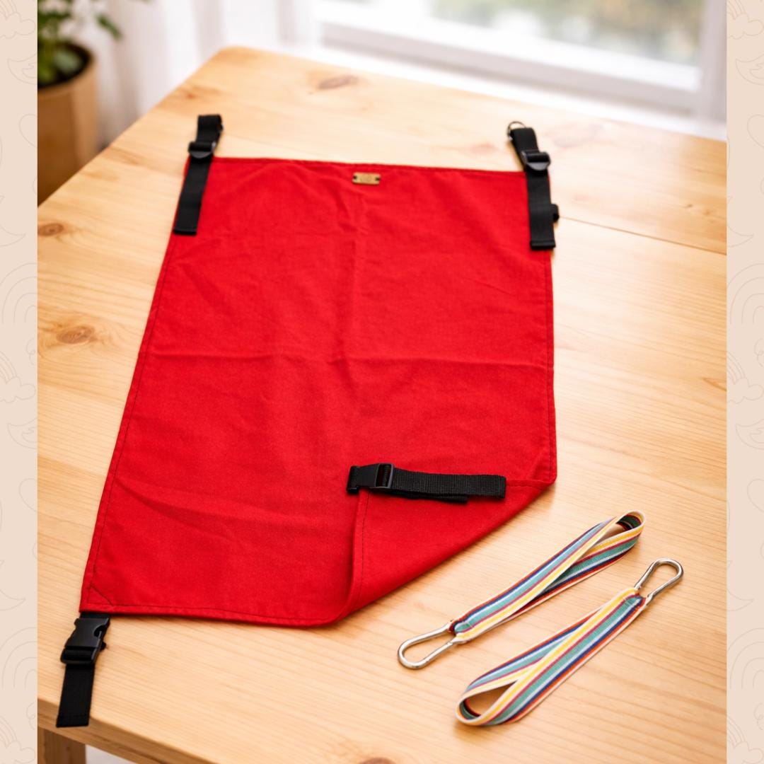 Asiento auxiliar para carrito bebé | Universal stroller toddler seat | Hamaca para viaje | Handmade | Red
