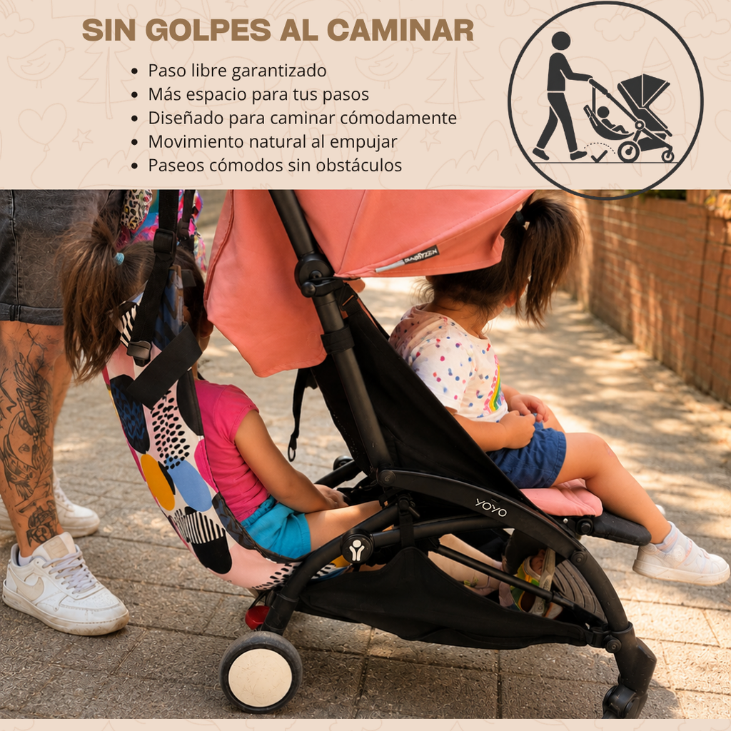 Asiento auxiliar para carrito bebé | Universal stroller toddler seat | Hamaca para viaje | Handmade | Colorfull