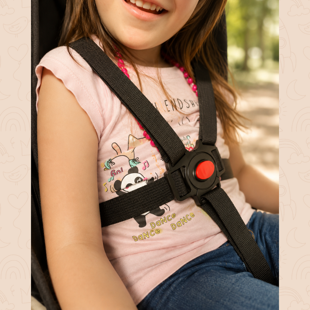 Asiento auxiliar para carrito bebé | Universal stroller toddler seat | Hamaca para viaje | Handmade | Pink
