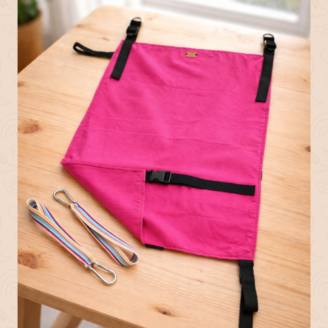 Asiento auxiliar para carrito bebé | Universal stroller toddler seat | Hamaca para viaje | Handmade | Pink