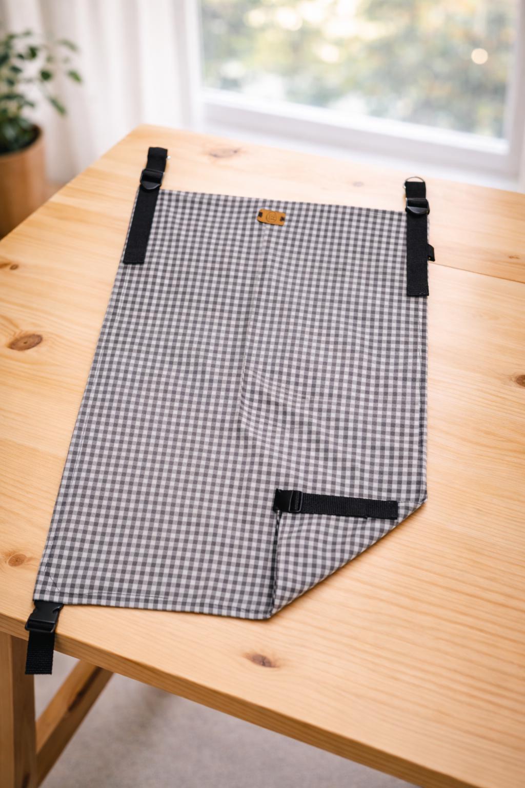 Asiento auxiliar para carrito bebé | Universal stroller toddler seat | Hamaca para viaje | Handmade | Black Vichy