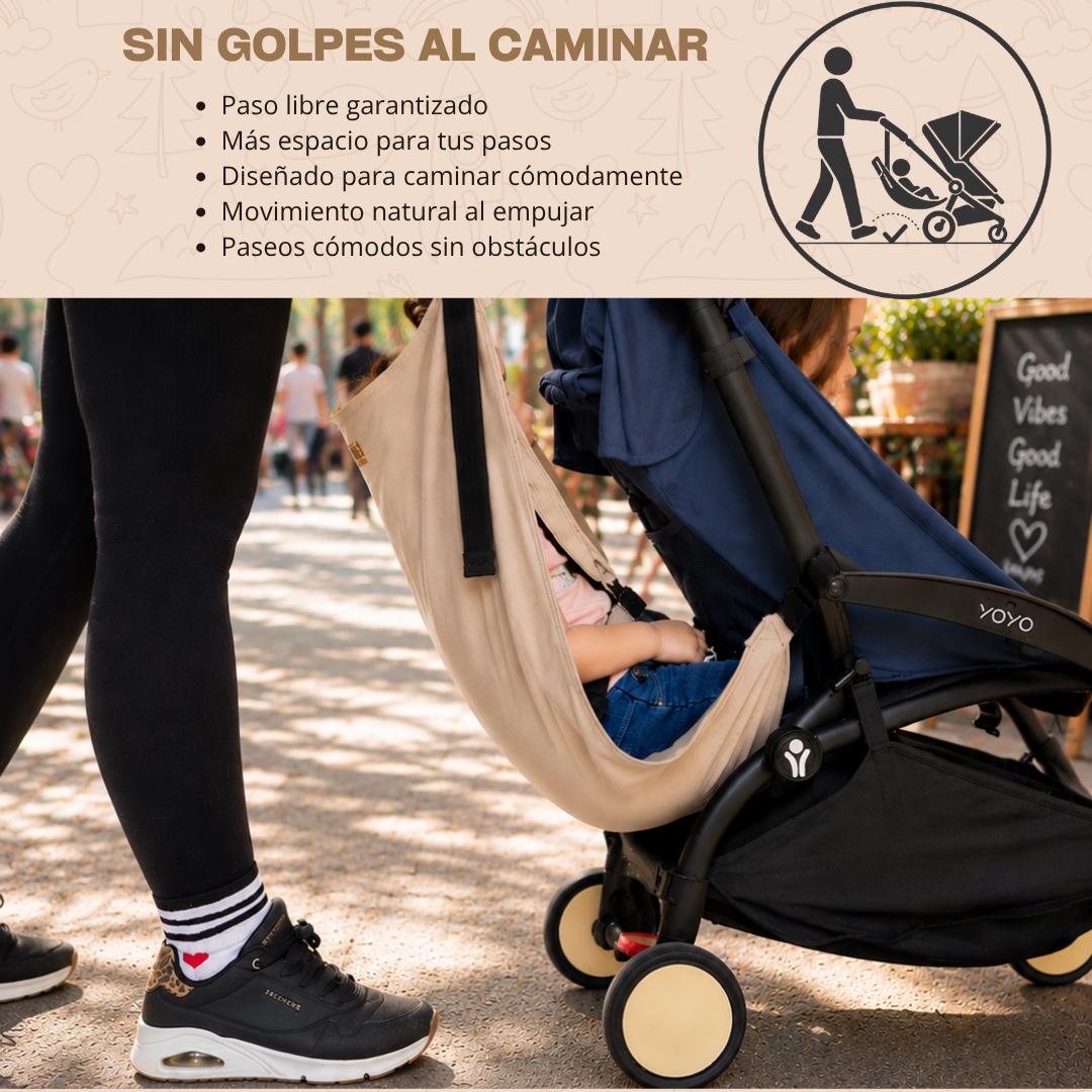 Asiento auxiliar para carrito bebé | Universal stroller toddler seat | Hamaca para viaje | Handmade | Beige