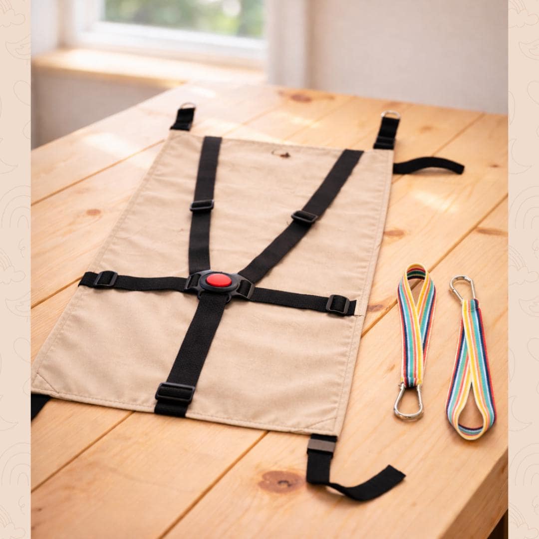 Asiento auxiliar para carrito bebé | Universal stroller toddler seat | Hamaca para viaje | Handmade | Beige